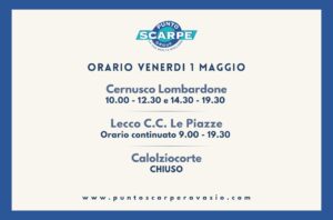 Orari Vendita Punto Scarpe - Punto Scarpe Ravasio